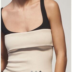 NWOT Anthropologie Black and Cream Camisole